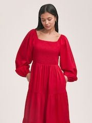 Finery Lauretta Cotton Midi Tiered Dress - Image 4 of 4
