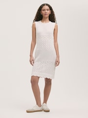Finery White Zendaya Knitted Sleeveless Dress - Image 1 of 4