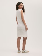 Finery White Zendaya Knitted Sleeveless Dress - Image 2 of 4