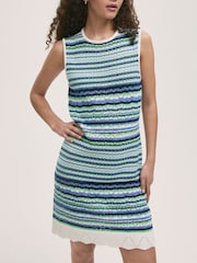 Vestido de malha listrado sem mangas Finery Zendaya - Imagem 3 de 4