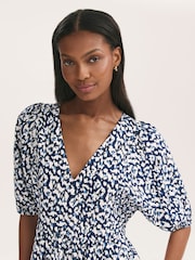 Finery Katie Animal Print Cotton Blend Midi Dress - Image 3 of 4