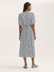 Finery Katie Animal Print Cotton Blend Midi Dress - Image 4 of 4