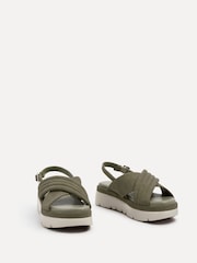 Linzi Green Padded Shae Padded Crossover Flatform Sandals - Image 3 of 5