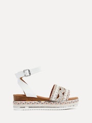 Linzi Boheme Flatform Sandals With Embellished And Sequin Front Strap - Imagen 2 de 5