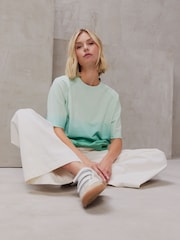 Smith & Soul Green Short Sleeve Dip Dye Sweatshirt - Image 1 of 4