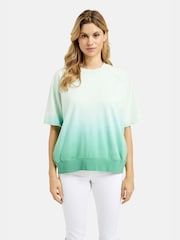 Smith & Soul Green Short Sleeve Dip Dye Sweatshirt - Image 2 of 4