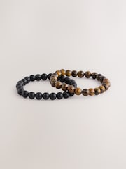 Brown Tigers Eye Sretch Bead Bracelet - Image 1 of 3