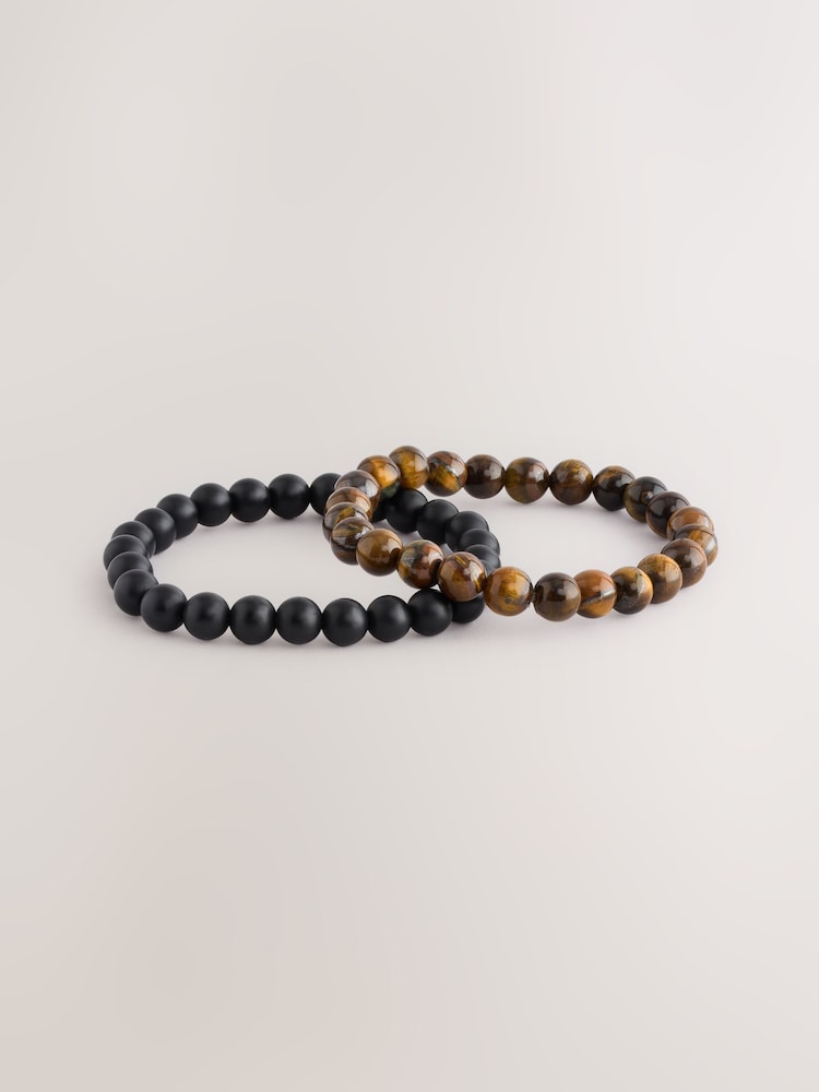 Brown Tigers Eye Sretch Bead Bracelet - Image 1 of 3