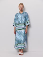 Smith & Soul Blue Tile Print Dress - Image 1 of 5