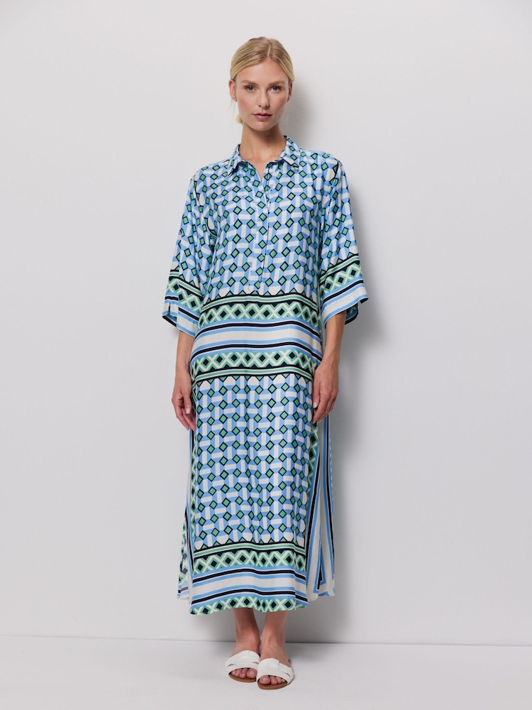 Smith & Soul Blue Tile Print Dress - Image 1 of 5