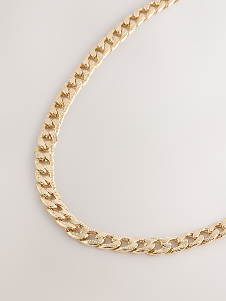 DCK Mens Textured Curb Chain Necklace - Imagen 1 de 3