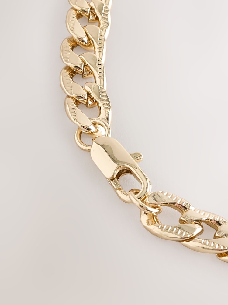 DCK Mens Textured Curb Chain Necklace - Imagen 2 de 3
