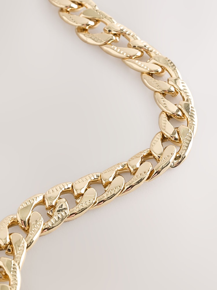 DCK Mens Textured Curb Chain Necklace - Imagen 3 de 3