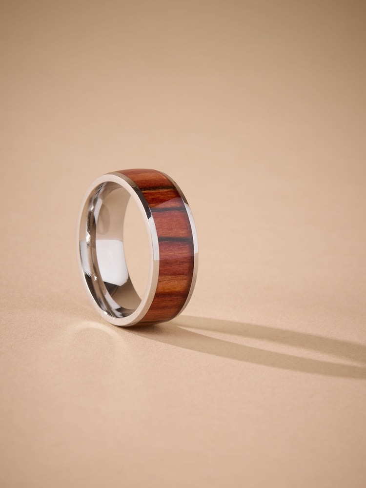 Silver Tone Stainless Steel Band Detail Ring - Image 2 of 4