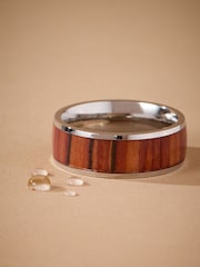 Silver Tone Stainless Steel Band Detail Ring - Image 3 of 4