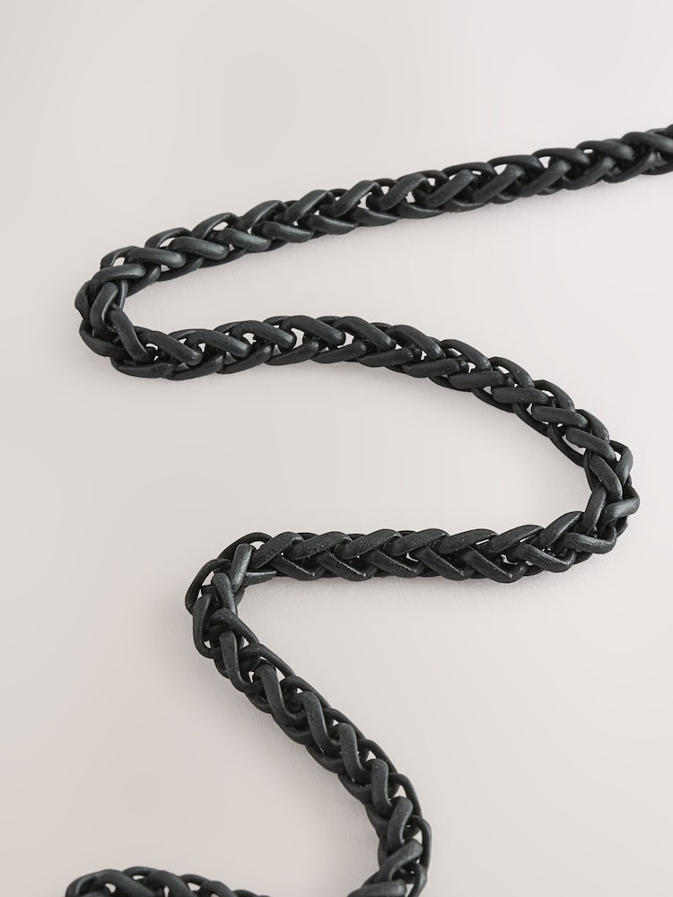 Black Dog Tag Pendant Necklace - Image 3 of 3