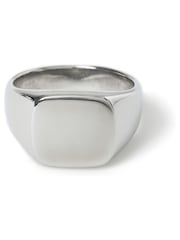 Silver Stainless Steel Signet Ring - Image 1 of 2