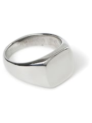 Silver Stainless Steel Signet Ring - Image 2 of 2