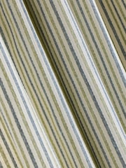 Blue/Green Stripe Pencil Pleat Curtains - Image 4 of 5