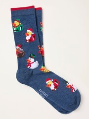 FatFace Navy Rubber Duck Socks - Image 1 of 2
