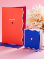 Hallmark Red Blue Premium 'Much Love' Card - Vivid Aura - Image 1 of 5