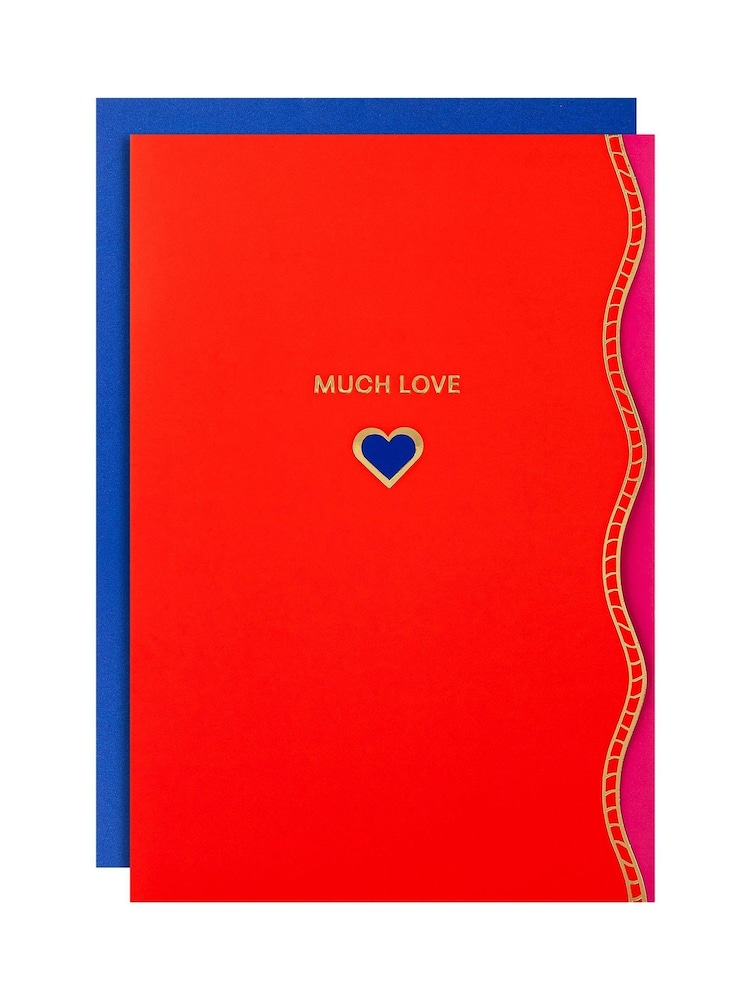 Hallmark Red Blue Premium 'Much Love' Card - Vivid Aura - Image 2 of 5