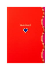 Hallmark Red Blue Premium 'Much Love' Card - Vivid Aura - Image 3 of 5