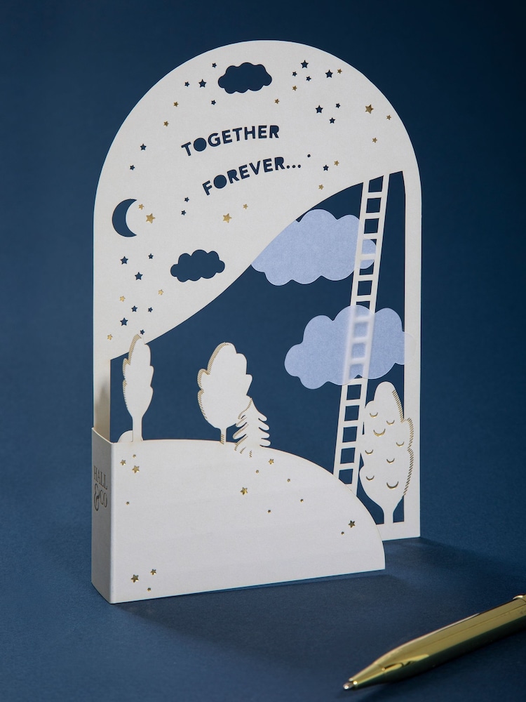 Hallmark White Gold Premium 3D 'Together Forever' Card - Paper Fables - Image 1 of 6