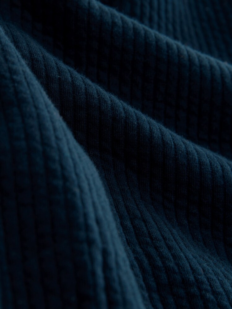 Navy Blue Linear Texture Hoodie - Image 3 of 3