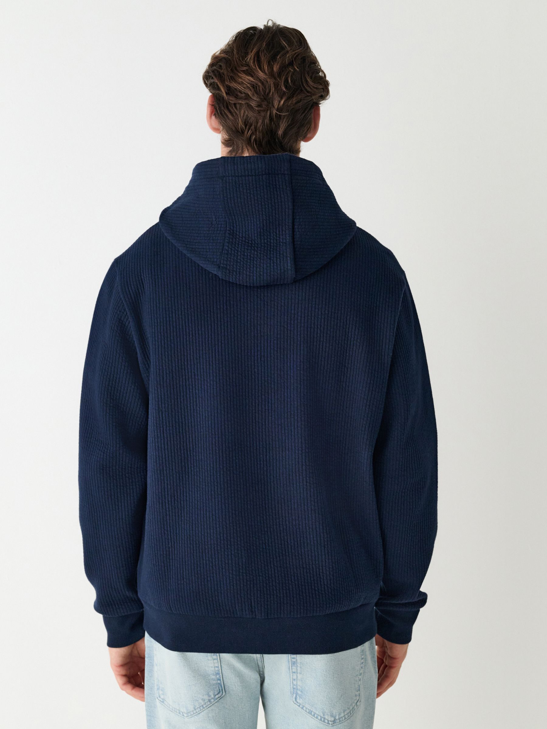 Buy Navy Blue Linear Texture Hoodie from the Next UK online shop