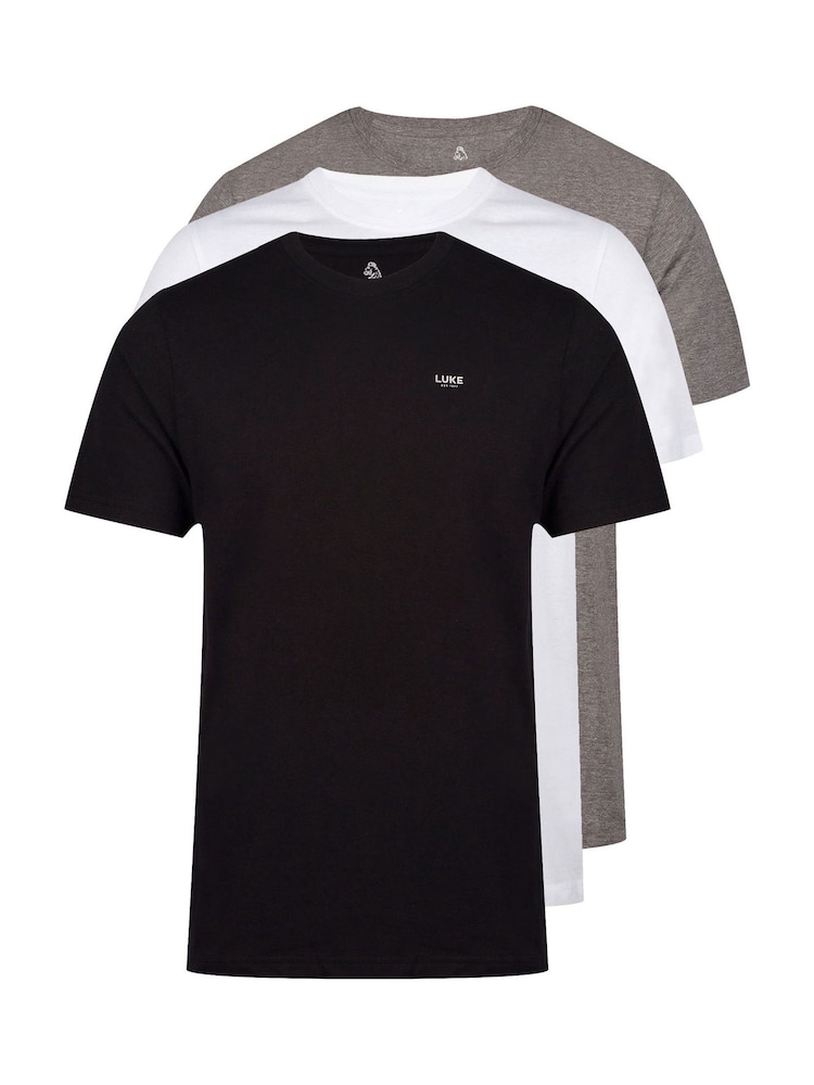 Luke 1977 Magic 100% Cotton T-Shirts 3 Pack - Image 1 of 7 Luke 1977 Magic 100% Cotton T-Shirts 3 Pack - Image 1 of 7