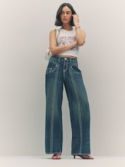 True Religion Emerald Fade Bobbi Baggy Big T Jeans - Image 1 of 6