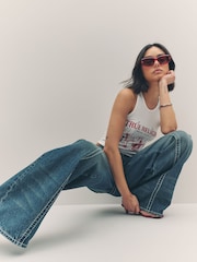 True Religion Emerald Fade Bobbi Baggy Big T Jeans - Image 5 of 6