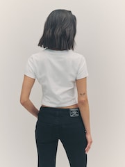 True Religion Optic White Crystal Buddha Baby T-Shirt - Image 5 of 6