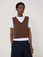 Jigsaw Brown Chunky Blend Vests - Image 1 of 6
