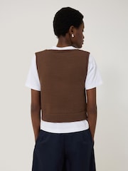 Jigsaw Brown Chunky Blend Vests - Image 4 of 6