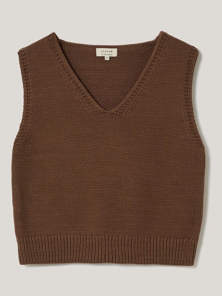 Jigsaw Brown Chunky Blend Vests - Image 6 of 6