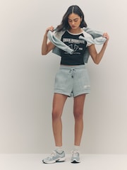 True Religion Heather Grey Patched Lounge Shorts - Image 1 of 6