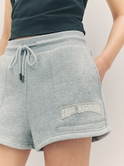 True Religion Heather Grey Patched Lounge Shorts - Image 6 of 6