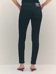True Religion 2SB Black Rinse Jennie Mid Rise Curvy Skinny Jeans - Image 3 of 6