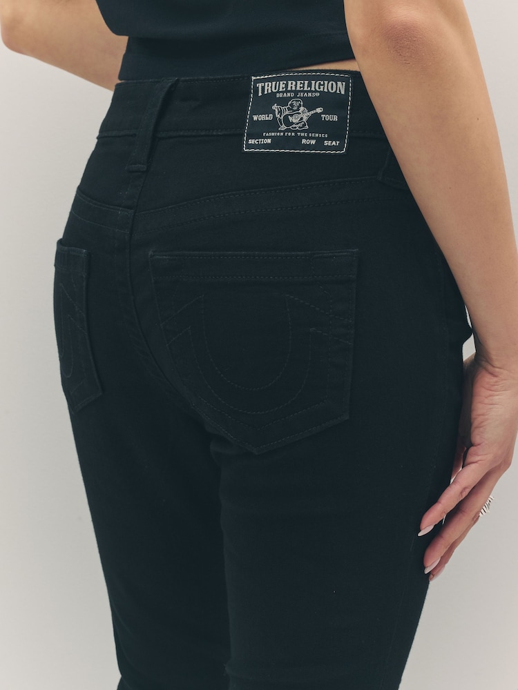 True Religion 2SB Black Rinse Jennie Mid Rise Curvy Skinny Jeans - Image 6 of 6