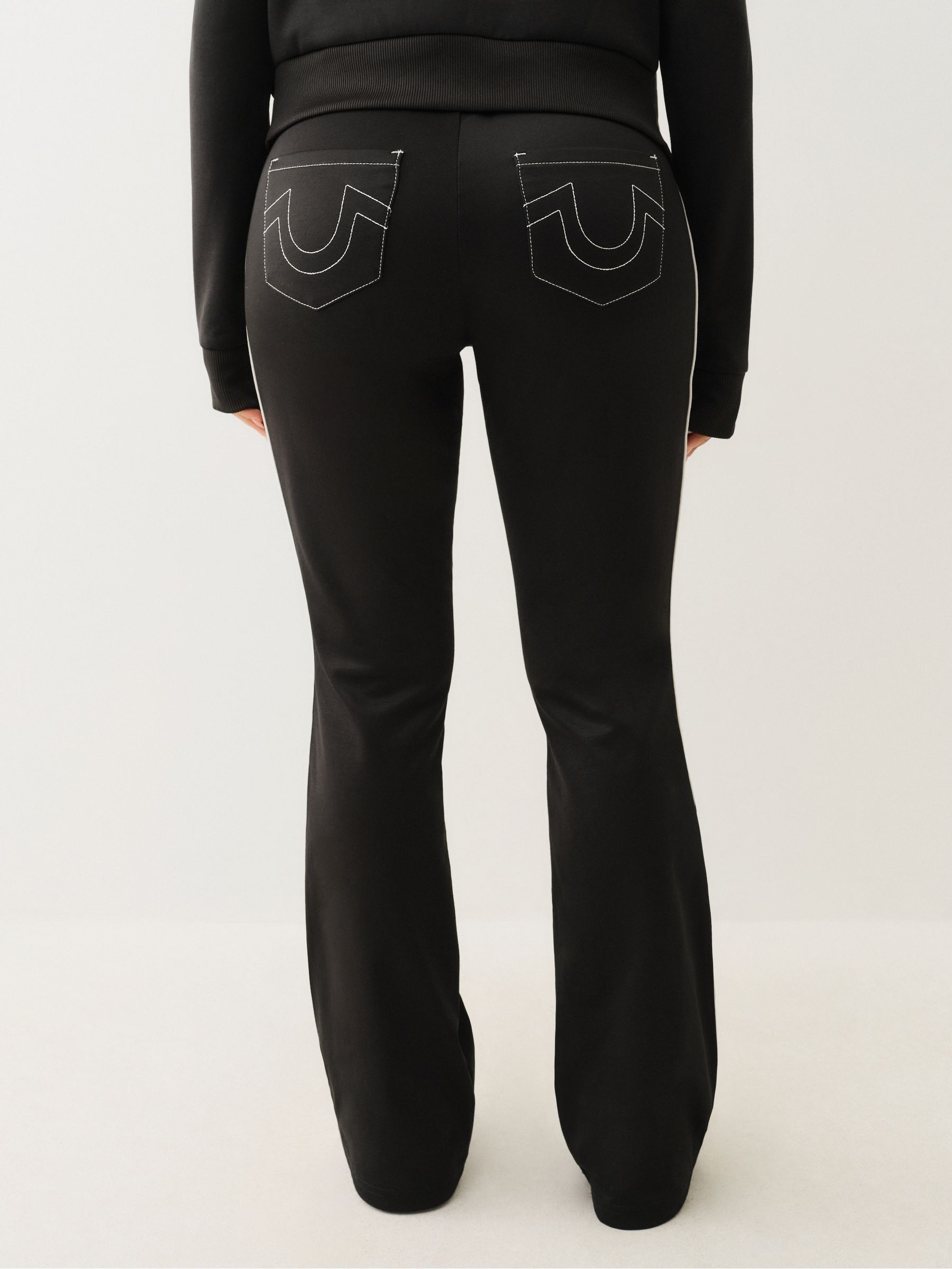 Buy True Religion Jet Black True Sporty Bootcut Trackpants from