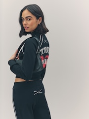 True Religion Jet Black True Sporty Shrunken Track Jacket - Image 4 of 5