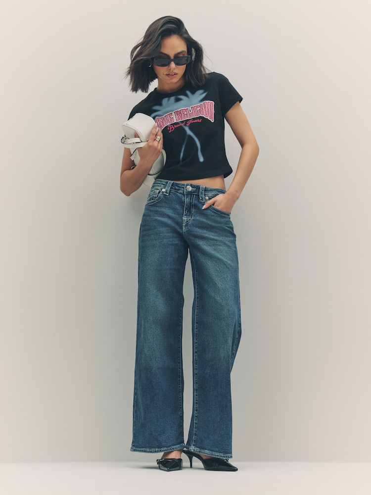 True Religion Dark Wash Bobbi Baggy Jeans - Image 1 of 6