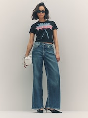 True Religion Dark Wash Bobbi Baggy Jeans - Image 2 of 6