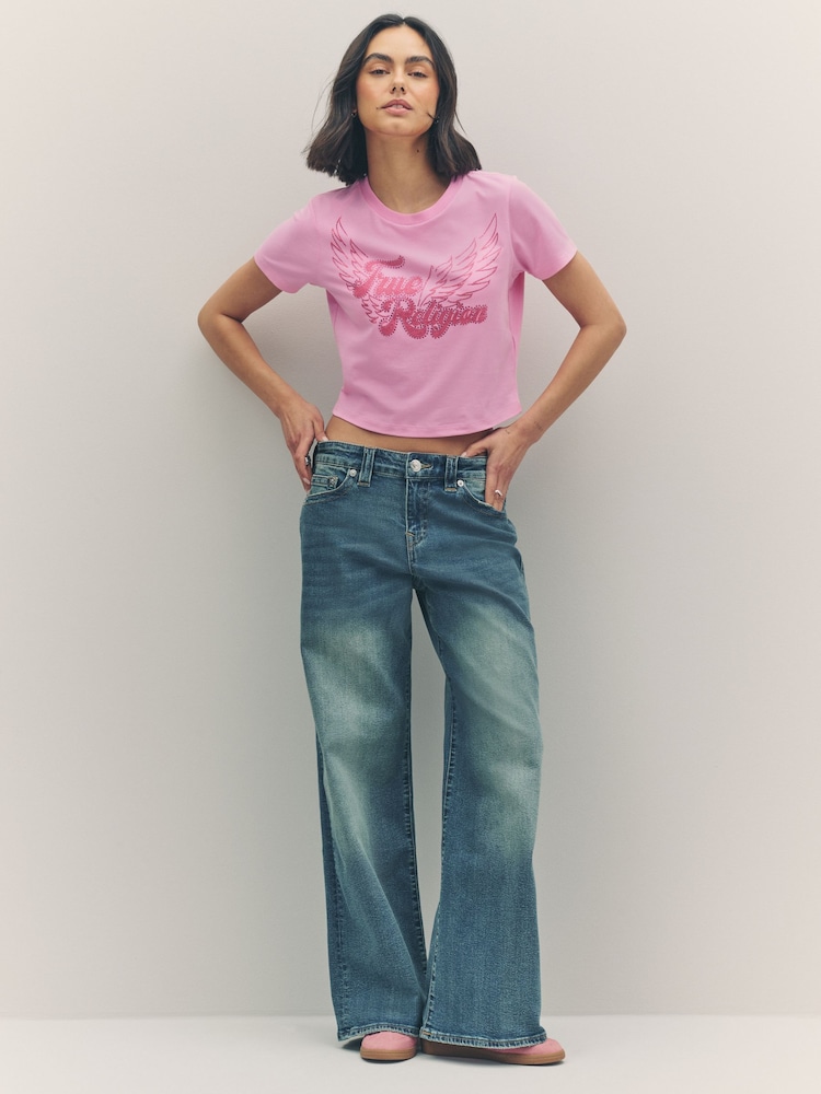 True Religion Medium Wash Bobbi Baggy Jeans - Image 1 of 6