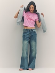 True Religion Medium Wash Bobbi Baggy Jeans - Image 2 of 6