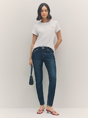 True Religion Indigo Upgrade Jennie Mid Rise Curvy Skinny Jeans - Image 1 of 5