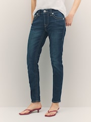 True Religion Indigo Upgrade Jennie Mid Rise Curvy Skinny Jeans - Image 3 of 5