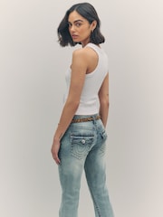 True Religion Optic White Mesh Horseshoe Racer Tank - Image 6 of 6